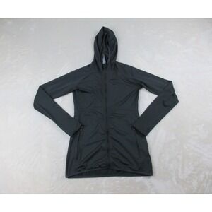 Mountain Hardwear Jacket Womens Extra Small Black Hooded Zip Active Outdoors*